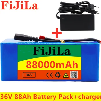 10S4P 36V batterie 88Ah batterie pack 1000W didelės galios batterie 42V88000mAh 36Velektrische fahrrad batterie BMS mit 42Vladegerät