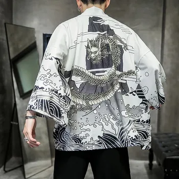 Vyriški Kimono Megztinis Negabaritinių Marškinėliai Populiarus Modelis Atspausdintas Japonijos Marškinėliai Yukata Top Anime Kostiumų Mados Vyrų Drabužiai 2023