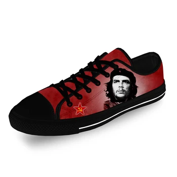 Che Guevara Herojus Komunizmo Komunistų Cool Atsitiktinis Medžiaga 3D Spausdinimo Žemas Viršų Drobė Batai, Vyrams, Moterims, Lengvas, Kvėpuojantis Sportbačiai