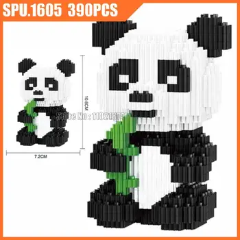 68243 390pcs Panda Micro Diamond Gyvūnų Mini Blokai Žaislas Mūrinis