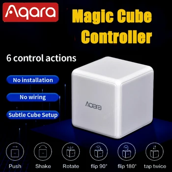 Aqara Magic Cube Kontrolės Zigbee Versija kontroliuoja Šešis Veiksmus Smart Namus Mi Namų Magic Cube Su Vartai Hub